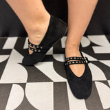 Corky's All Eyes On Me Black Faux Suede Flats