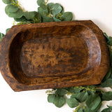Natural Medium Wood Carved Bowl