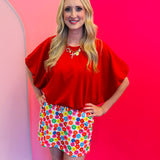 Bright Blooms Floral Skort