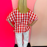 Red Gingham Top
