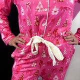 Pretty Pink Christmas Ruffle Pajama Set