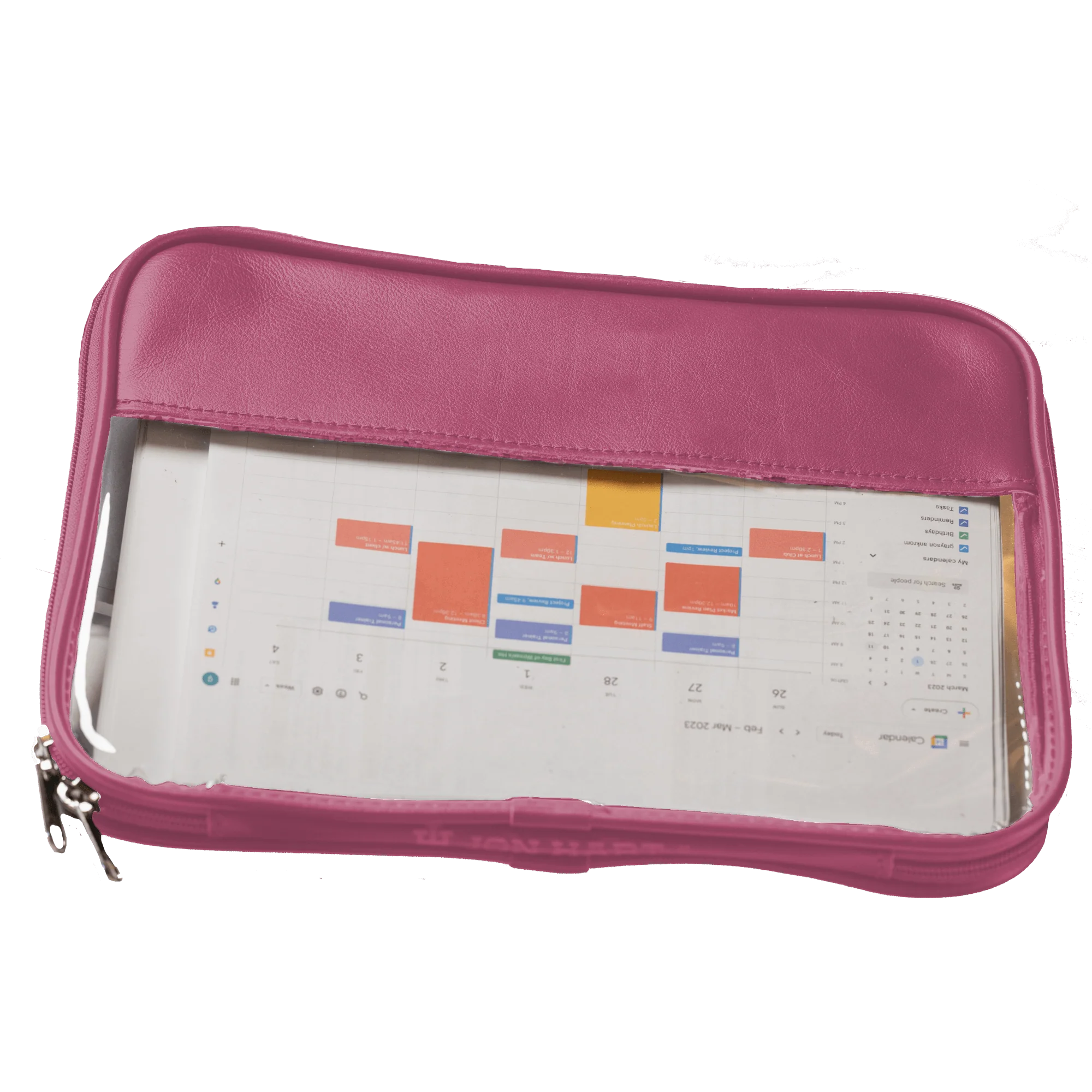Jon Hart Leather Clear Folio