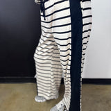Black & White Stripe Pant Set