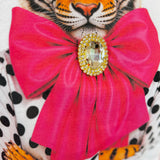 Tiger Rhinestone Brooch Tee