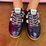 Corky's Heads Up Navy Metallic Sneakers
