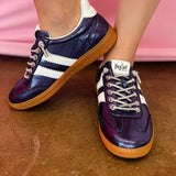 Corky's Heads Up Navy Metallic Sneakers