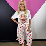 Too Glam To Give A Ham Brooch Tee (White)