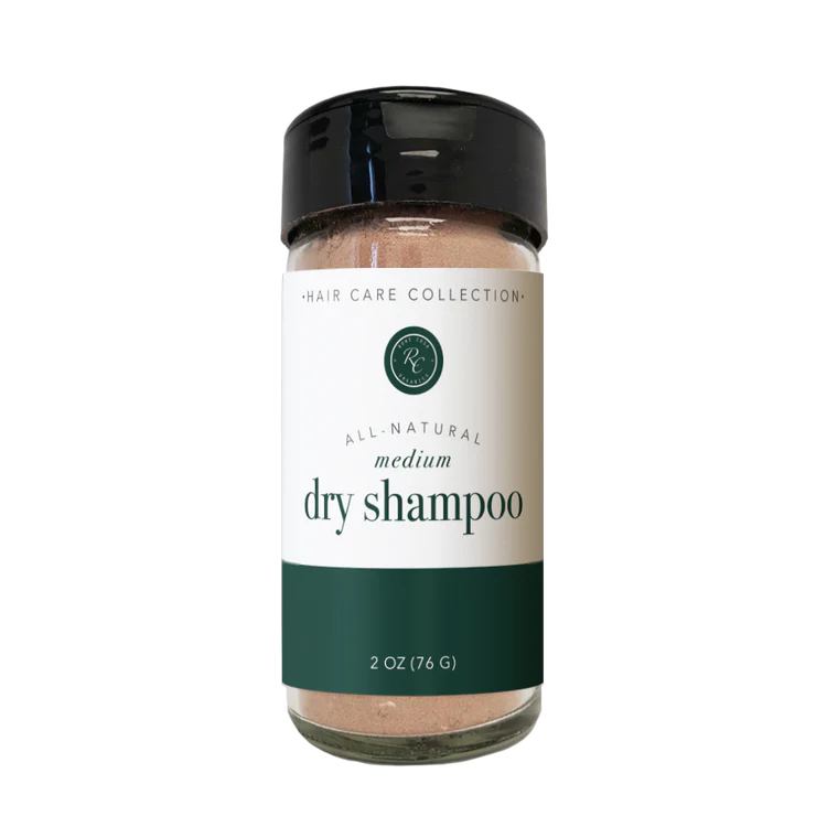 A bottle of Rowe Casa dry shampoo, 2 oz size