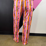 Pink & Orange Leopard Stripe Pants