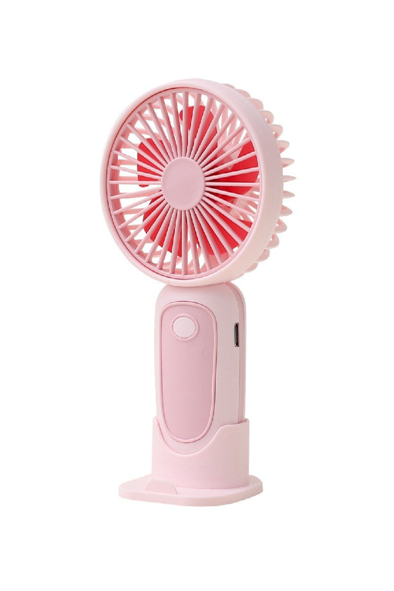 3 Speed Rechargeable Portable Hand Fan With Stand