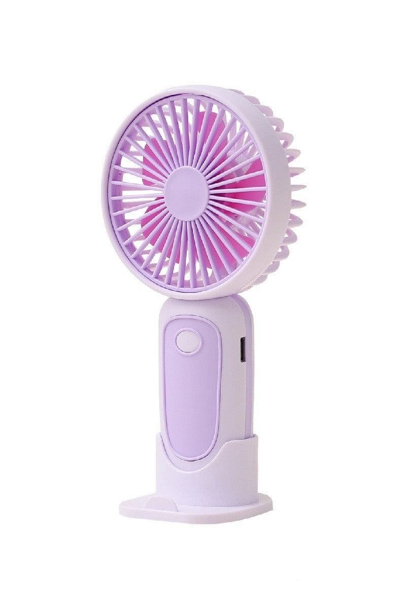 3 Speed Rechargeable Portable Hand Fan With Stand