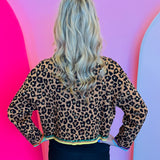 Queen Of Sparkles Leopard Multi Tie Rhinestone Sweater