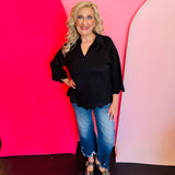 Black Scallop Top