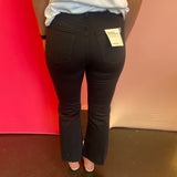 Black High Rise Kick Flare Jeans