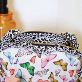 Butterfly Bliss Quilted Ruffle Travel Bag