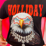 Holliday Eagles Blingy Collared Tee