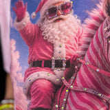 Pink Zebra & Santa Blingy Tee