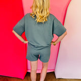 Ash Jade Ribbed Short Set