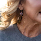 Pastel Pink Double Hoop Earrings