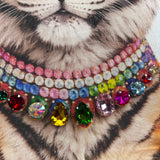 Jewel Collared Multicolor Tiger Tee (Natural)