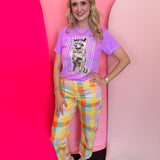 Stripe Racoon Blingy Tee