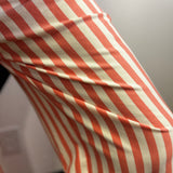 Coral Striped Wide Leg Pants