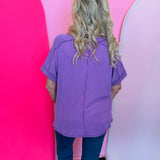 Light Plum Corded Top