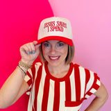 Jesus Saves I Spend Red Cap