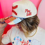 Poppy & Pine Baseball Laces Patch Bill Hat