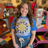 Chenille Snowflake Patch Tee