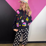 Neon Teacher Things Black Pullover