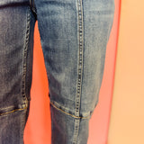 Risen Slouchy Cross Seam Detail Jeans