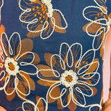 Navy Bloom Embroidered Set