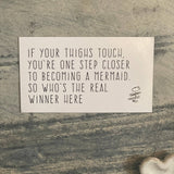 3.5x2 inch fun magnet with snarky or sentimental design for fridge, locker, or office board.