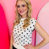 Sleeveless Polka Dot Top
