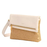 Hammitt VIP Medium Calla Lily White Raffia Handbag