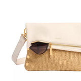 Hammitt VIP Medium Calla Lily White Raffia Handbag