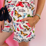 Butterfly Bliss Ruffle Pajama Set