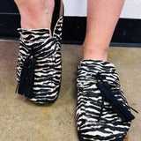 Shu Shop Ariana Zebra Hair Mule