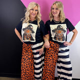 Jewel Collared Tiger Witch Patch Tee (Black)
