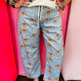 Football Denim Barrel Jogger Pants