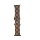 Dark Brown Checkered Watch Band