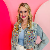 Glam Gemstone Denim Jacket