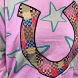 Pink Star Horseshoe Pullover
