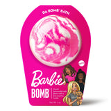 Pink swirl Barbie Bath Bomb with pink lemonade scent and hidden surprise inside.