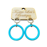 Teal Hoop Earrings