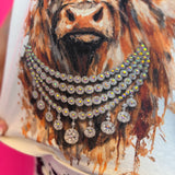 Highland Cow Bling Tank