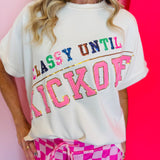 Classy Until Kickoff Top