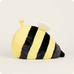 Yellow and black Bee Warmies® plush, microwavable, lavender-scented, and weighted for comfort, safe for all ages.