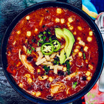 Carmies Chicken Tortilla Soup Mix with corn, tomatoes, cilantro, and spices for bold Southwestern flavor.